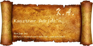 Kasztner Adrián névjegykártya